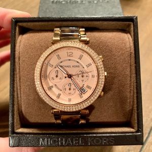 Michael Kors Parker Rose Gold Tortoise Tone Watch